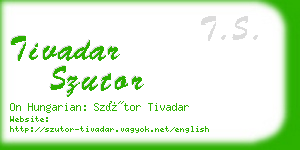 tivadar szutor business card